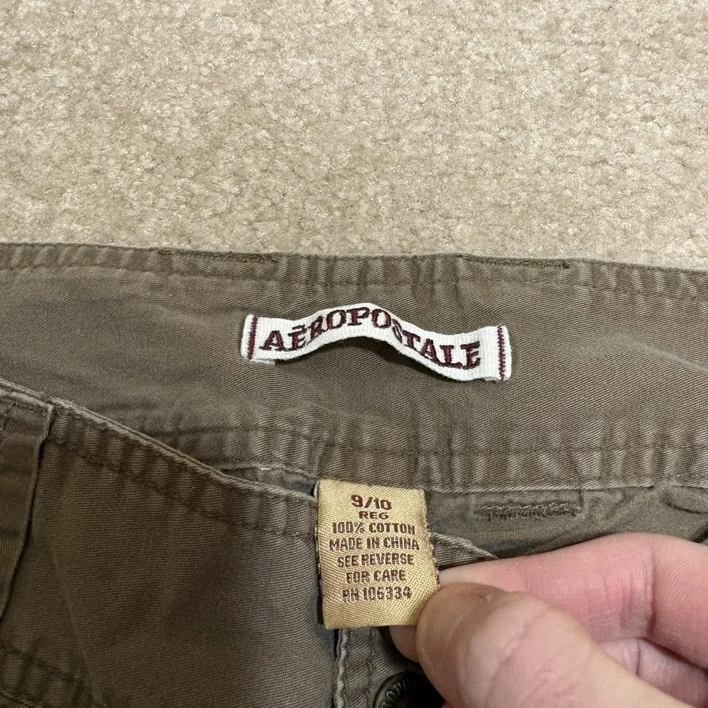 Vtg Aeropostale Cargo Pants 31x30 Brown Twill Military Utility Paratrooper Y2K